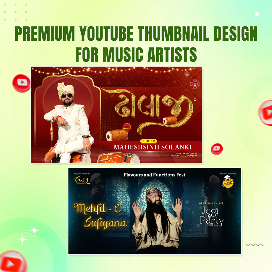 Premium YouTube Thumbnail Design for Music Artists