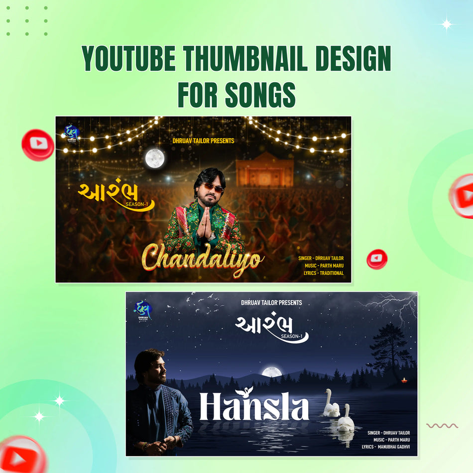 YouTube Thumbnail Design for Songs