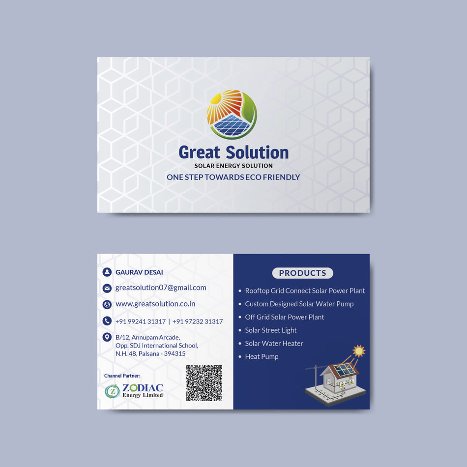 Solar Spark — Custom Visiting Cards for Solar Energy & Renewable Businesses