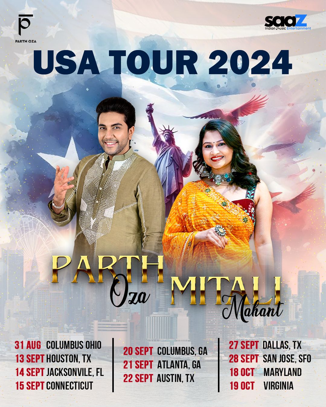 EventPosterforParthOzaandMitaliMahantByVictoryBrandAgency