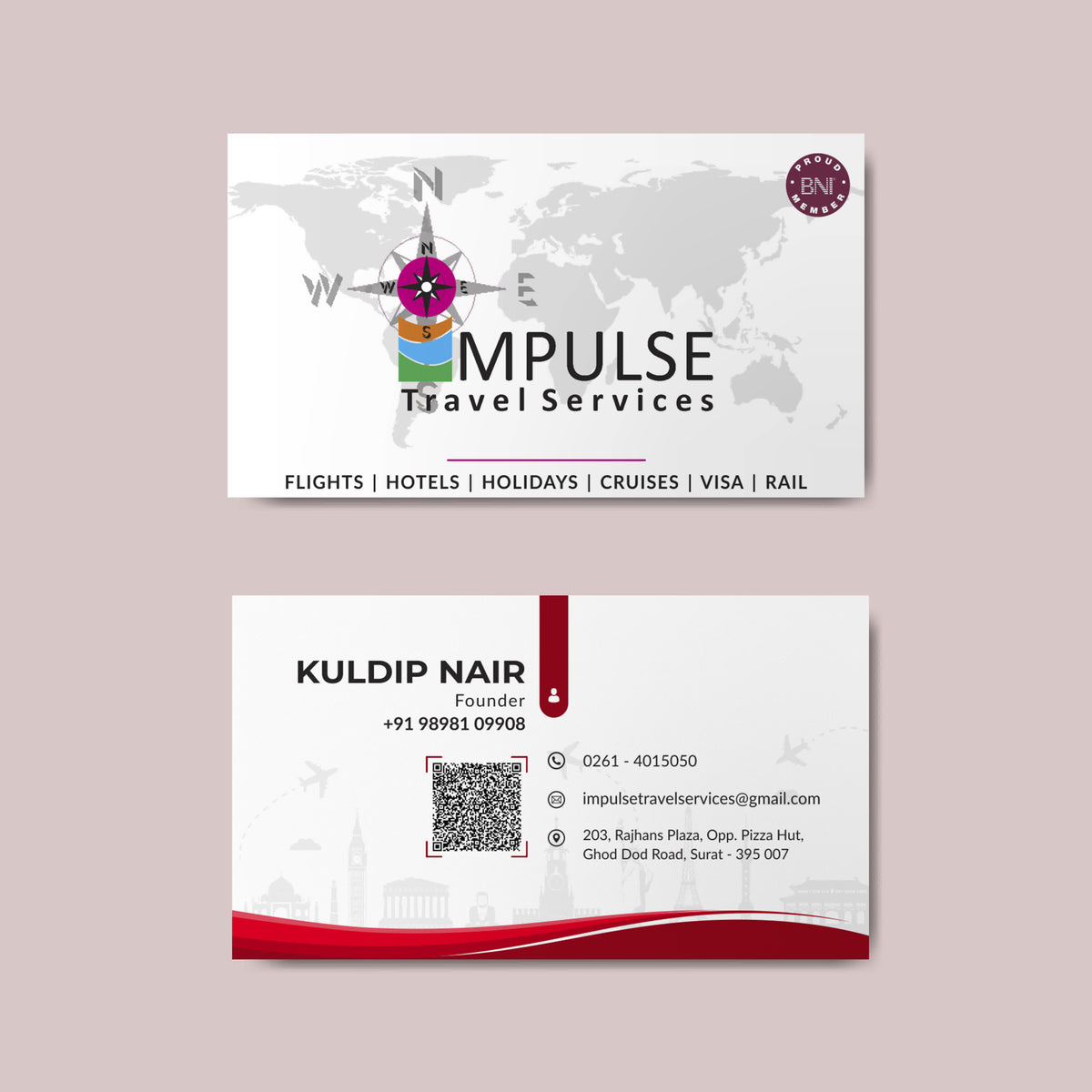Tour Card Design Travel Agency Visiting Card Design for Tours & Holidays – Victory Infotech