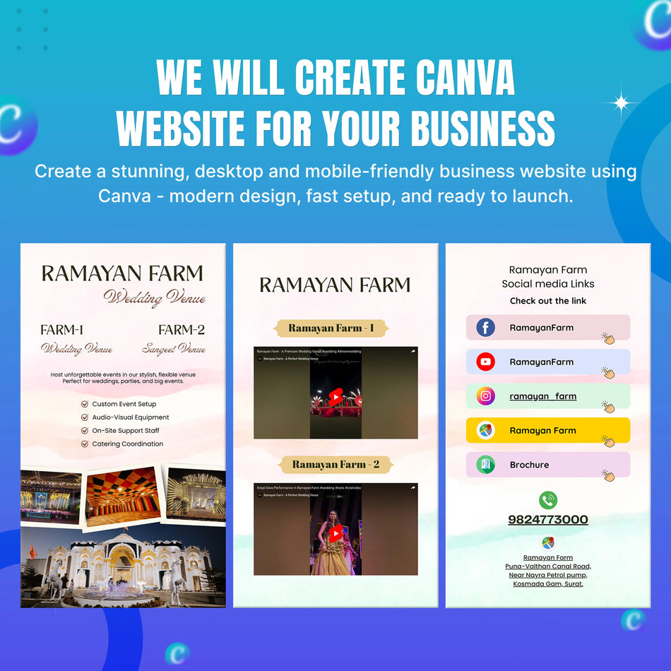 We will create Canva website for your business
