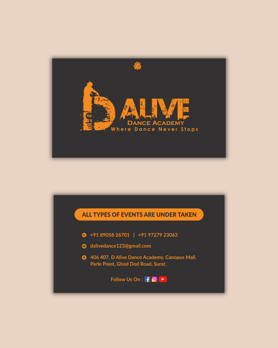 Step Into the Spotlight — Custom Visiting Cards for Dance Studios