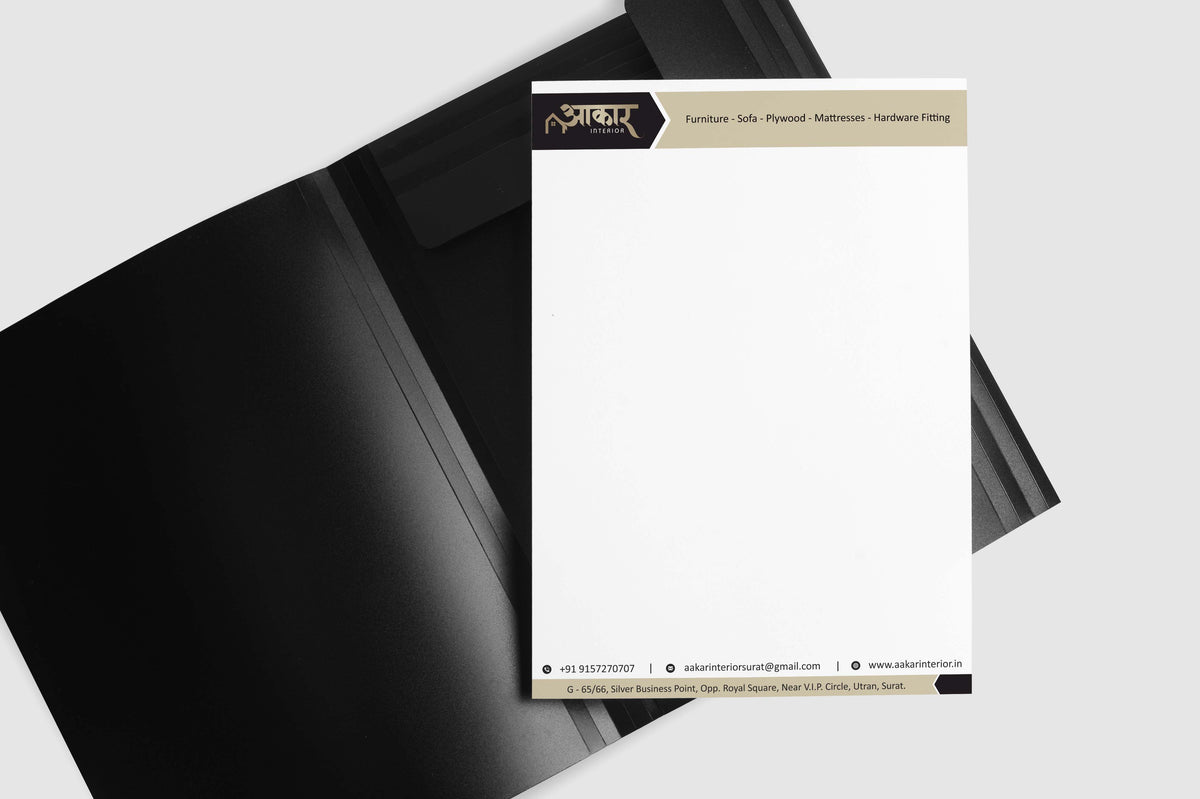Custom Interior Design Letterhead | Print-Ready & Brand-Focused ...