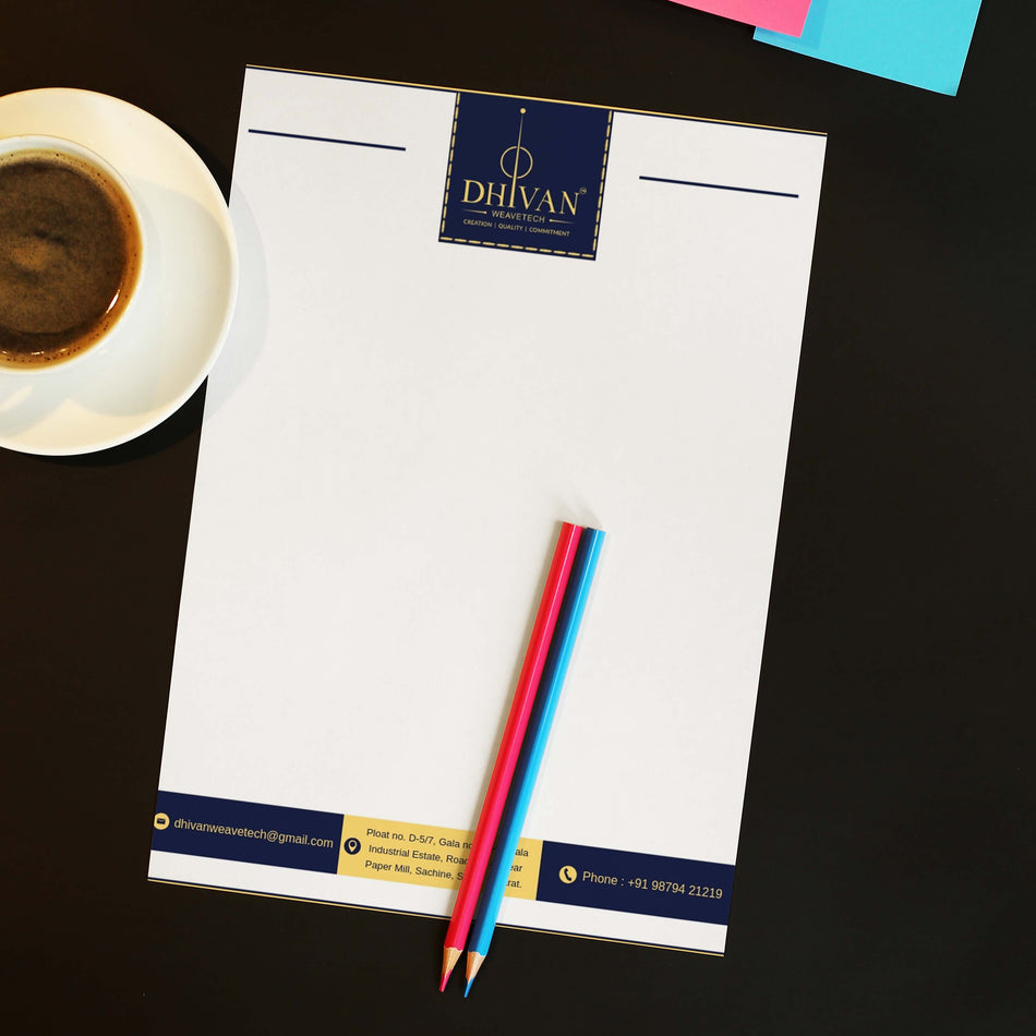 Custom Textile & Fabric Letterhead Design | Print-Ready & Creative