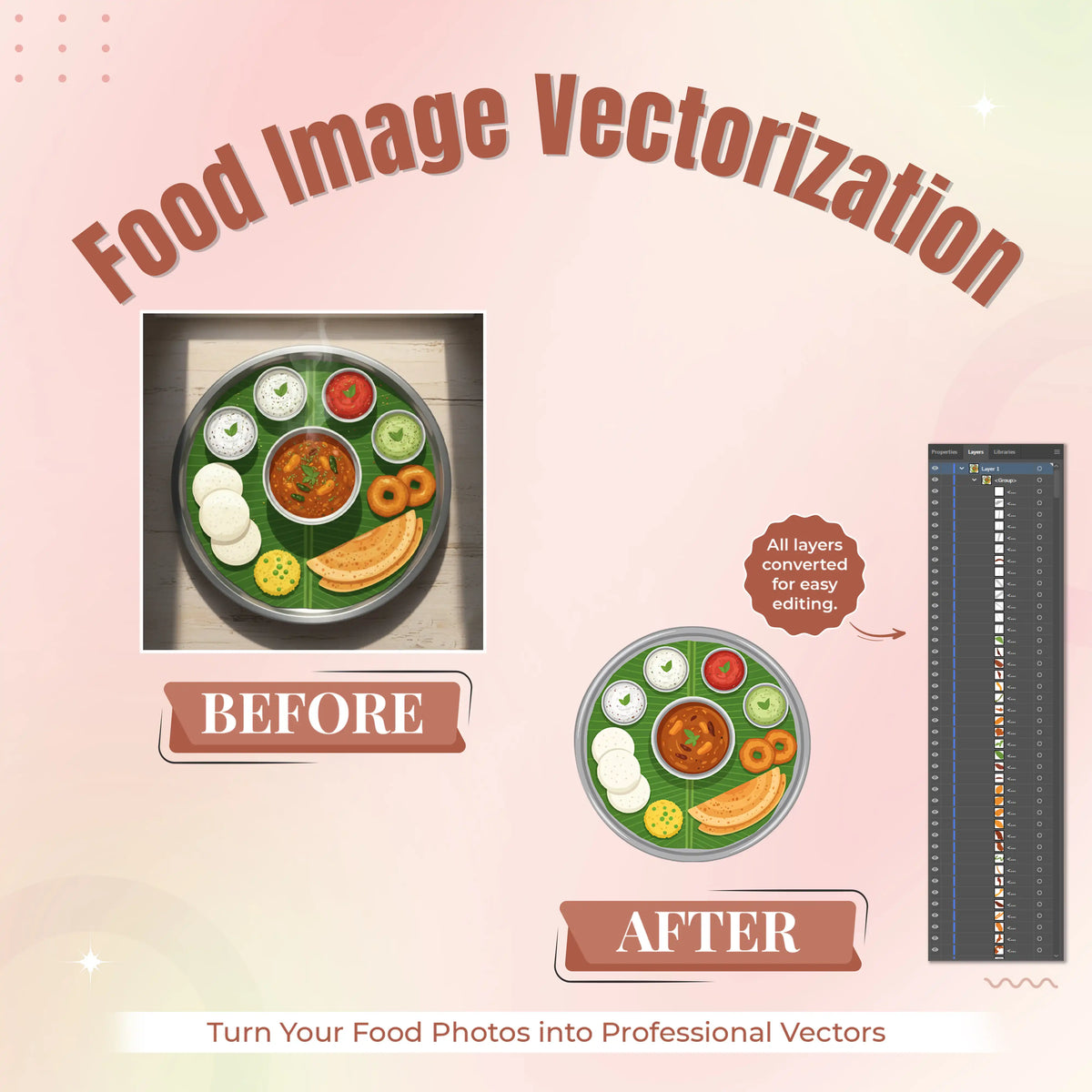 Food Machine Learning Vector Example Food Menu Vectorization – Convert Your Food Images into Elegant Vector ...