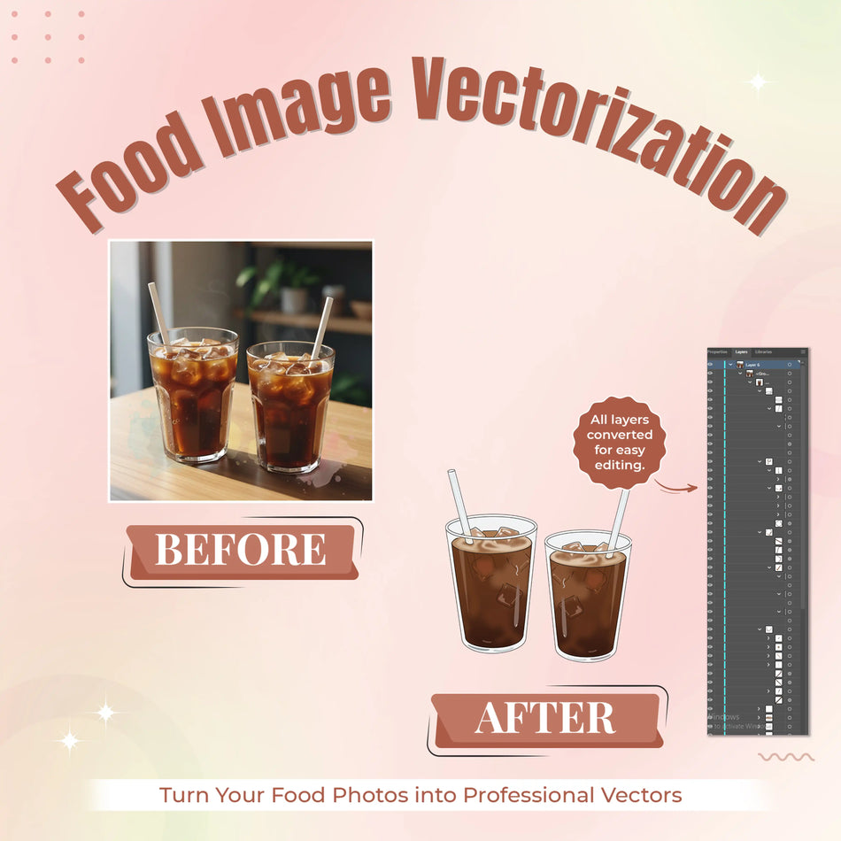Food Photography to Vector – Convert Your Food Photos into Digital Vectors