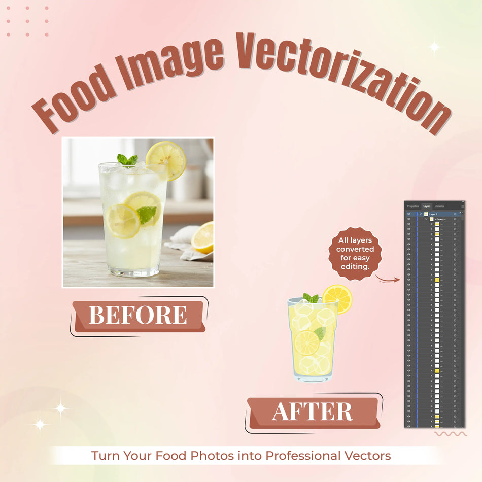 Food Photography to Vector – Convert Your Food Photos into Digital Vectors