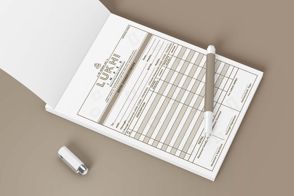 Shine with Professionalism - Custom Bill Books for Diamond Businesses