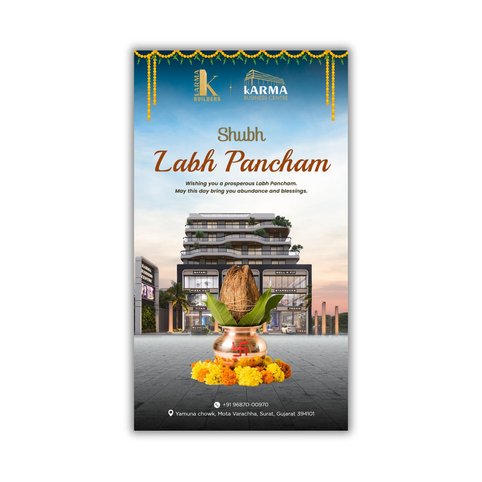 Real Estate Festival Post — Social Media Creative (Navratri • Dussehra • Diwali & more)
